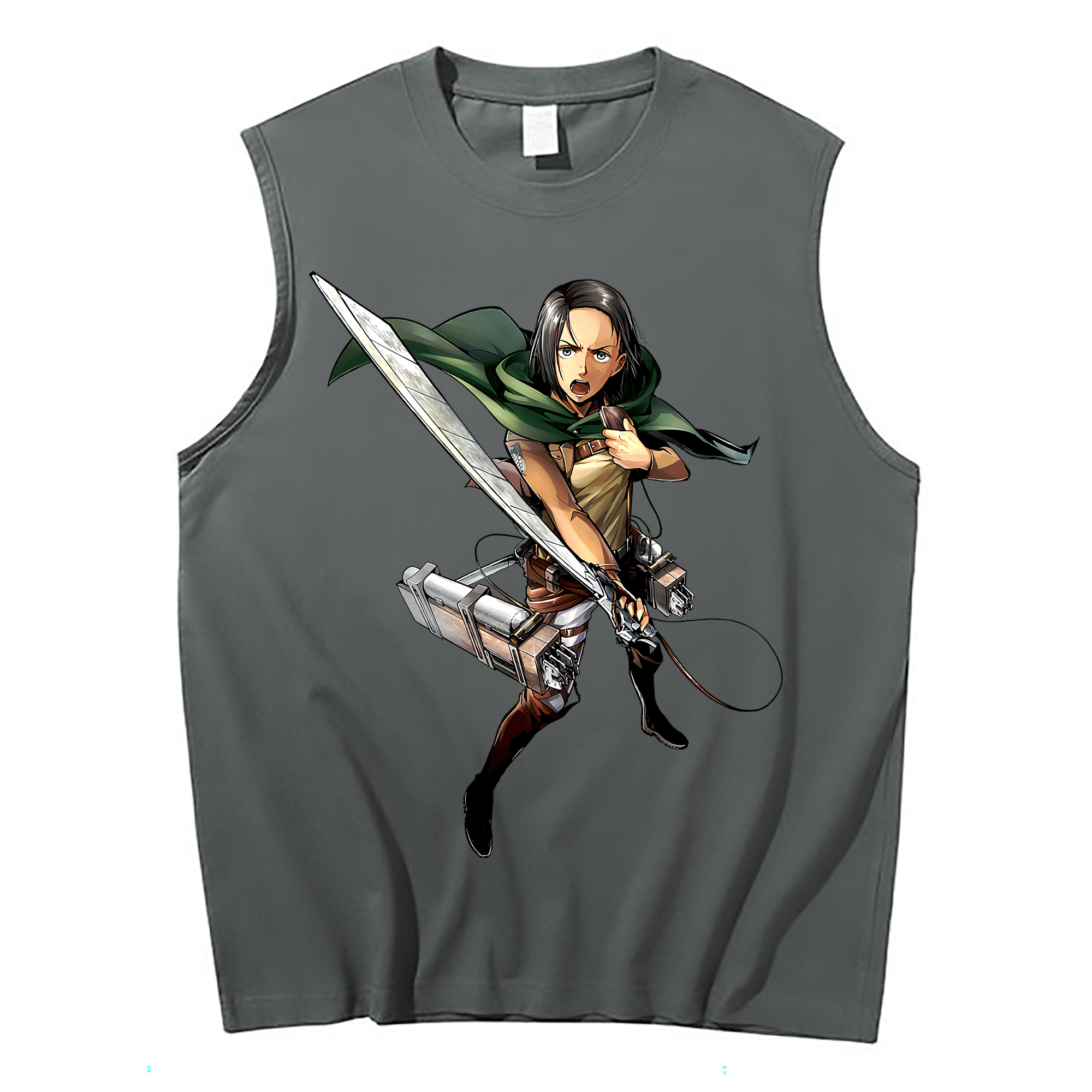 （画像用） 進撃の巨人 Attack on Titan コットン100％タンクトップ（フロントプリント）